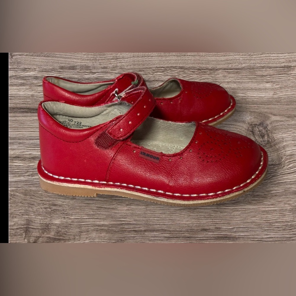 L’Amour Ollie Leather Mary Jane SZ 10 Red - Picture 3 of 10